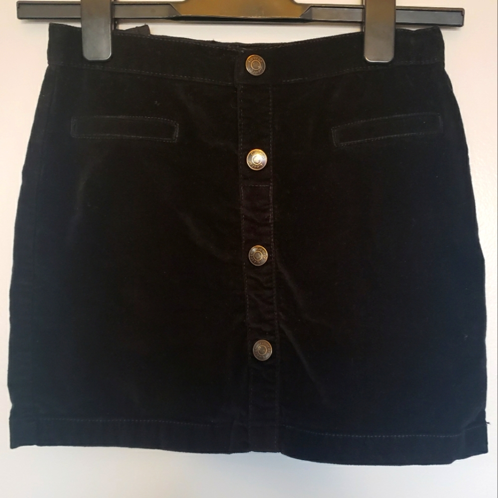 George Girls Black Button Down Skirt